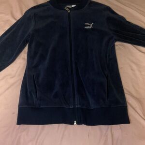 Puma Dark Blue Velour Jacket
